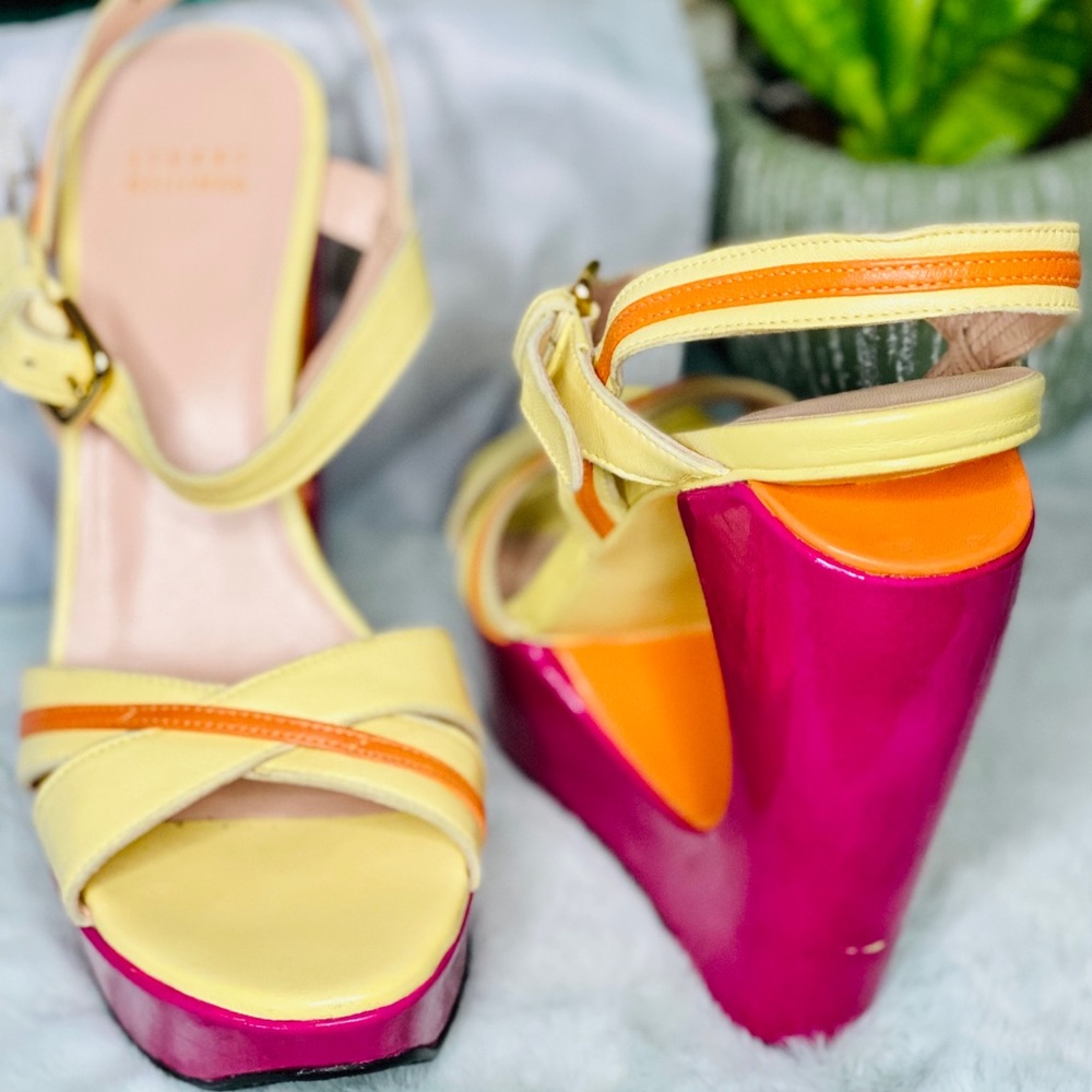 Stuart Weitzman Multicolor Platform Heels - Picture 4 of 7